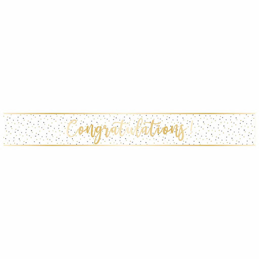 Congratulations Gold Script Foil Banner 2.7m