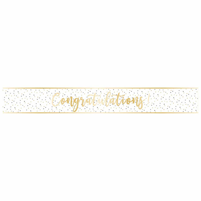 Congratulations Gold Script Foil Banner 2.7m