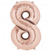 34'' Shape Foil Number 8 - Rose Gold (Anagram)