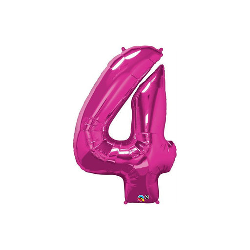 34'' Shape Foil Number 4 - Magenta (Qualatex)