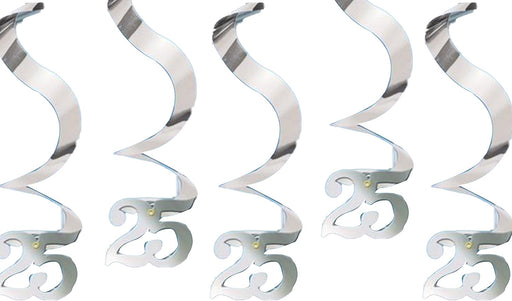 Silver Anniversary Swirls 5Pk