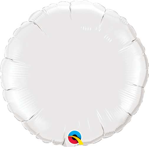 18 Inch White Round (Flat)