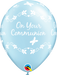 11'' Pearl Lt Blue Communion Butterflies