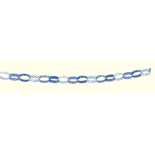 Royal Blue Dots Paper Chain 5Ft