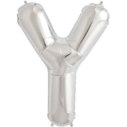 34'' Super Shape Foil Letter Y - Silver