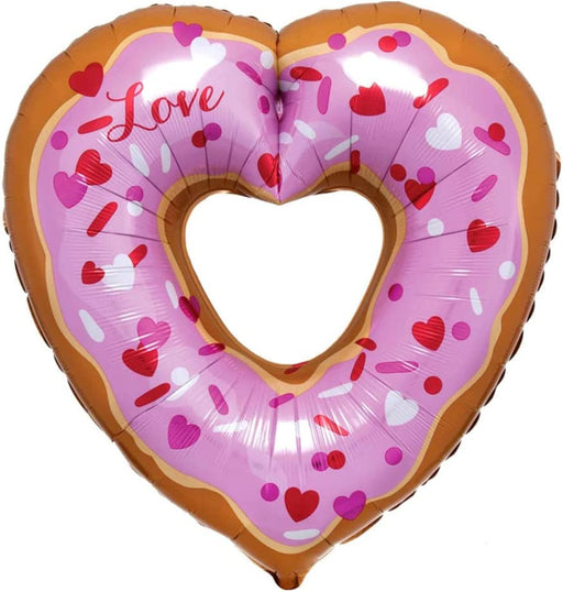 Open Heart Donut Shape Foil Balloon