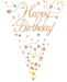 Happy Birthday White & Rose Gold Bunting - 11 Flags 3.9M