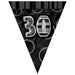 Glitz Black 30 Flag Banner 9Ft