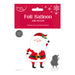 Santa Standing Foil Balloon 69 X 47Cm