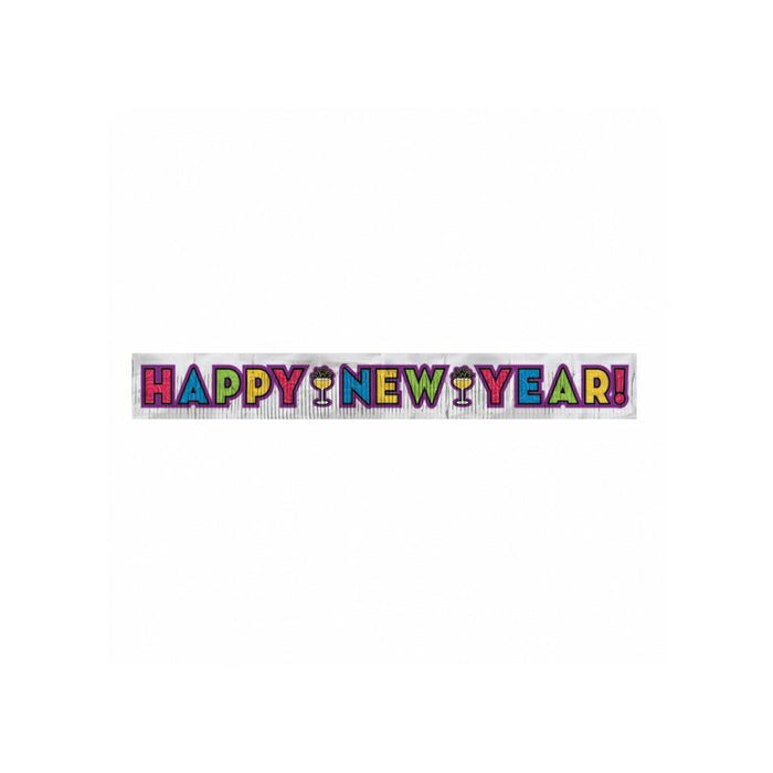 Happy New Year Giant Glitter Fringe Banner 10ft