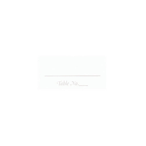 Table No. Placecard Silver