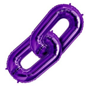 34'' Shape Deco Link Purple 86Cm (Sold In Singles)