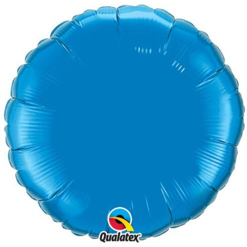 4'' Round Sapphire Blue Plain Foil
