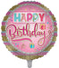 Pink Happy Birthday 18 Inch Foil Balloon