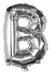 Silver Letter B Foil Balloon 16"