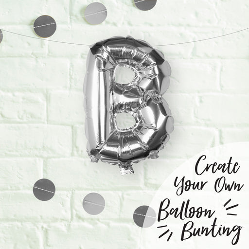 Silver Letter B Foil Balloon 16"
