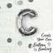 Silver Letter C Foil Balloon 16"