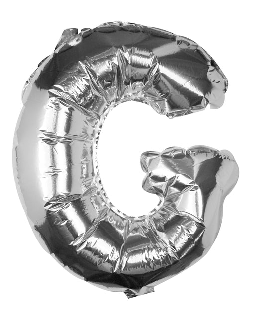 Silver Letter G Foil Balloon 16"