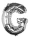 Silver Letter G Foil Balloon 16"