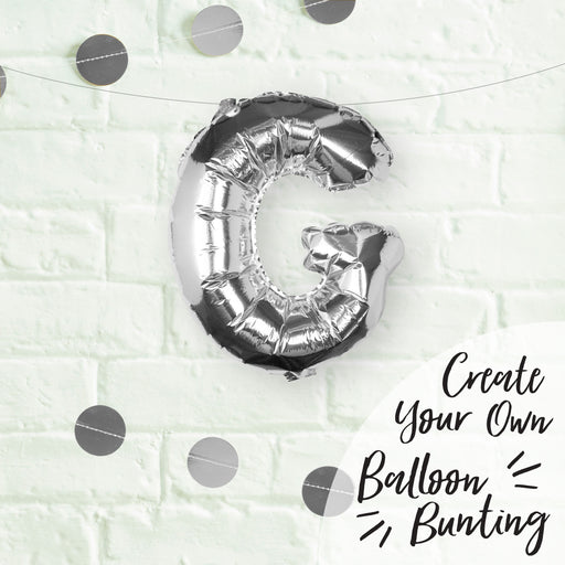 Silver Letter G Foil Balloon 16"