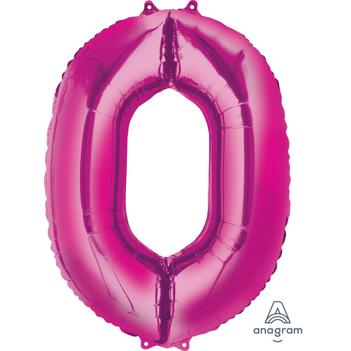 34'' Shape Foil Number 0 - Magenta (Anagram)