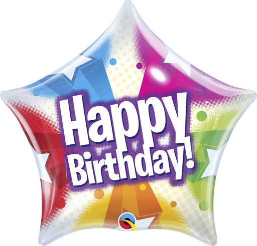 22'' Bubble Birthday Stars & Dot Pattern