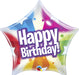 22'' Bubble Birthday Stars & Dot Pattern