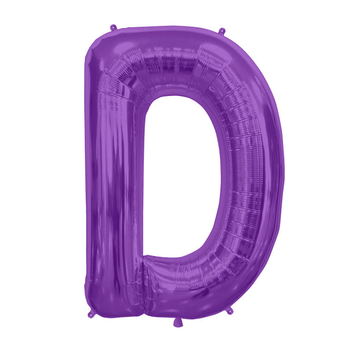 34'' Super Shape Foil Letter D - Purple
