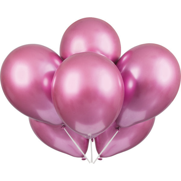 Pink Platinum 11'' Latex Balloons, 6Ct