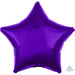 19 Inch Star Metallic Purple Plain Foil (Flat)