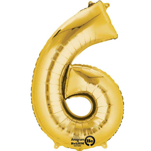 Number 6 Gold Minishape 16"
