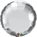 18 Inch Round Silver Plain Foil (Flat)