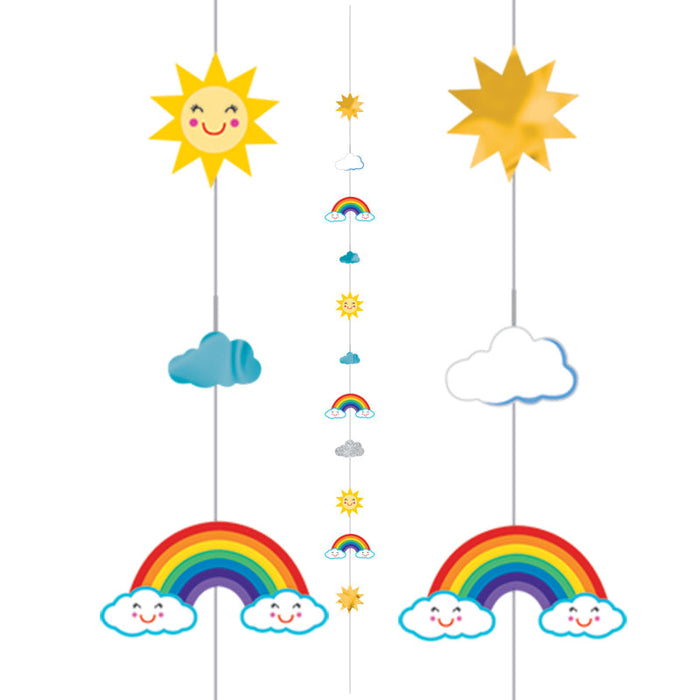 Sun Rainbow Clouds Balloon Tail 1.82M