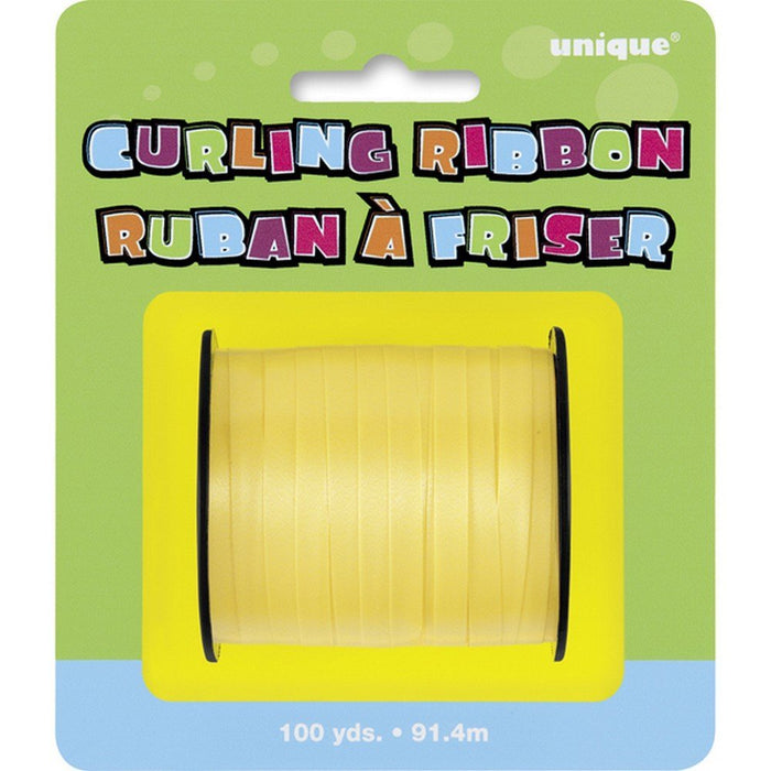 Yellow Balloon Curling Ribbon 91.4m (100yds)
