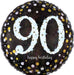 18'' Black & Gold Sparkling 90th Foil