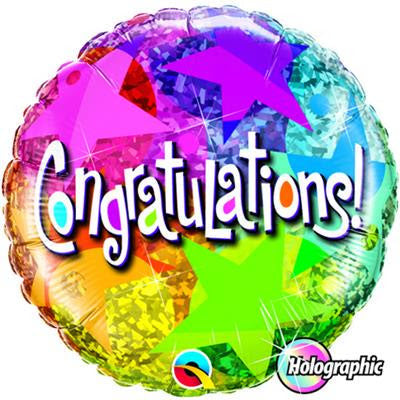 18'' Foil Congratulations Star Patterns