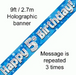 Foil Banner 5th Birthday Blue