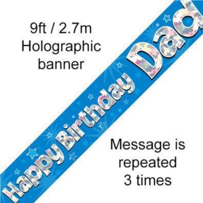 Happy Birthday Dad Foil Banner