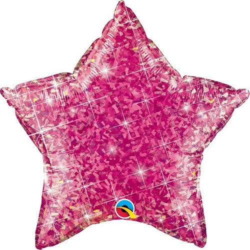 20'' Star Holographic Jewel Magenta