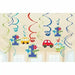 All Aboard Birthday Hanginging Swirls
