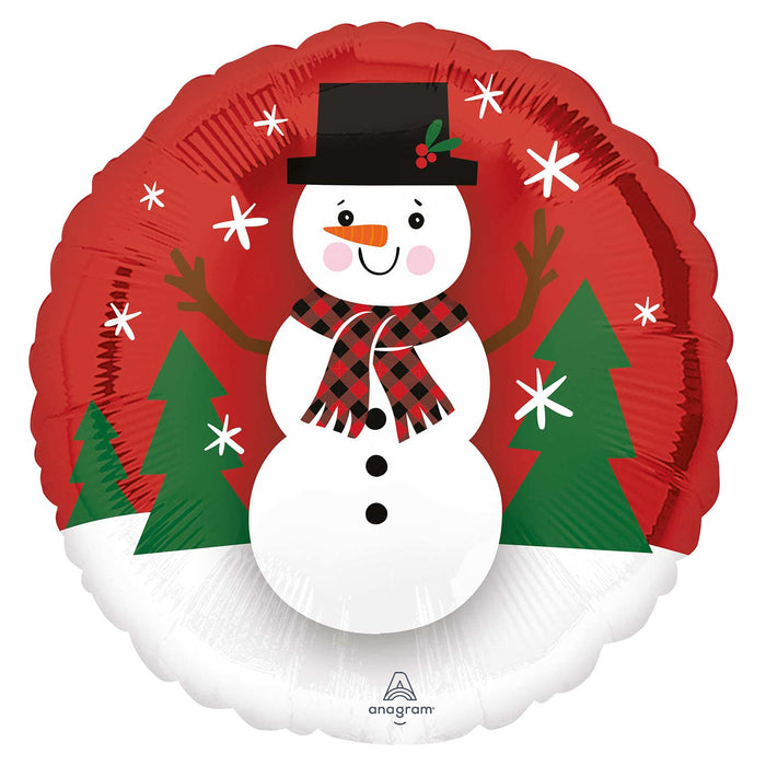 Smiley Snowman Standard Foil Balloons