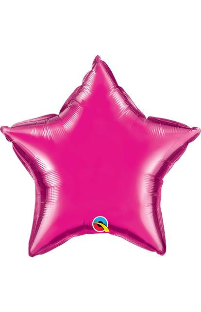 9 Inch Magenta Star Foil (Flat)