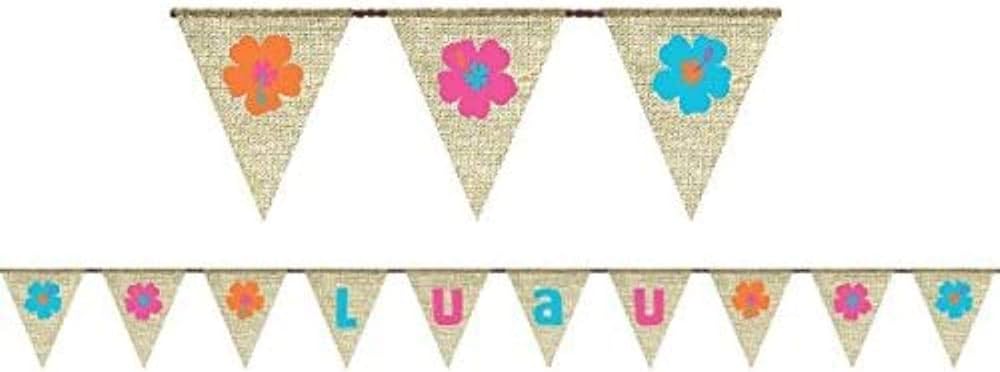 Sun-sational Summer "Luau" Burlap Banner 2.74mtr