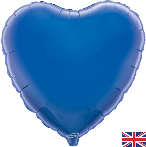 18'' Packaged Heart Blue Foil Balloon
