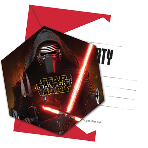 Star Wars Party Invitations 6pk