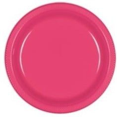 Magenta Plastic Plate 17.7Cm 20pk