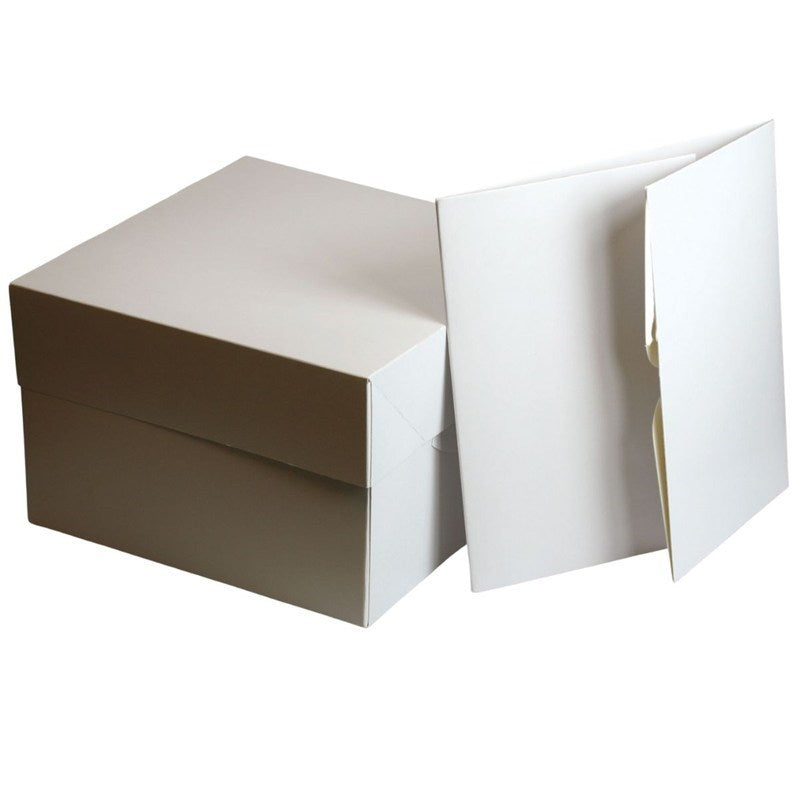 White Cake Boxes 12'' 304 X 152 mm sq
