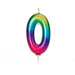Rainbow Metallic Candle Number 0