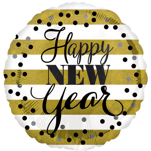 18'' Golden Happy New Year Foil Balloon