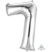 34'' Shape Foil Number 7 - Silver (Anagram)